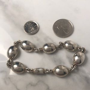 Handmade bubble bracelet with hand fabricated box clasp‎